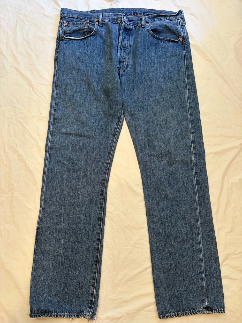 Levi’s Premium 501 Jeans Men’s 38x34 Blue Med Wash Button Fly